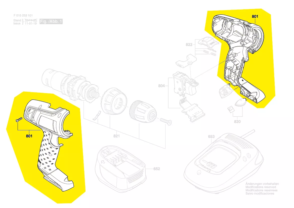 Coque / boitier réf. 2 610 Z02 148 Skil